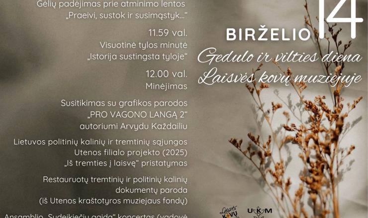Gedulo ir vilties dienos minėjimas Laisvės kovų muziejuje 2025 m. birželio 14 d. 