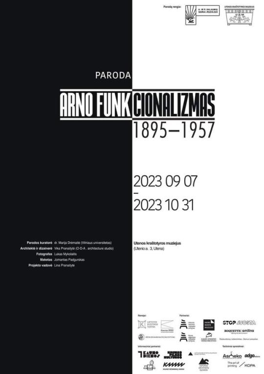 2023 m. rygsėjo 9–lapkričio 18 d. ekspozicija „ArnoFunkcionalizmas“ Utenos kraštotyros muziejuje