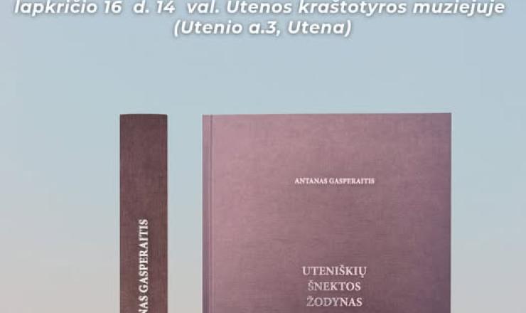 2024 m. lapkričio 16 d. Utenos kraštotyros muziejuje susitikimas su Antanu Gasperaičiu