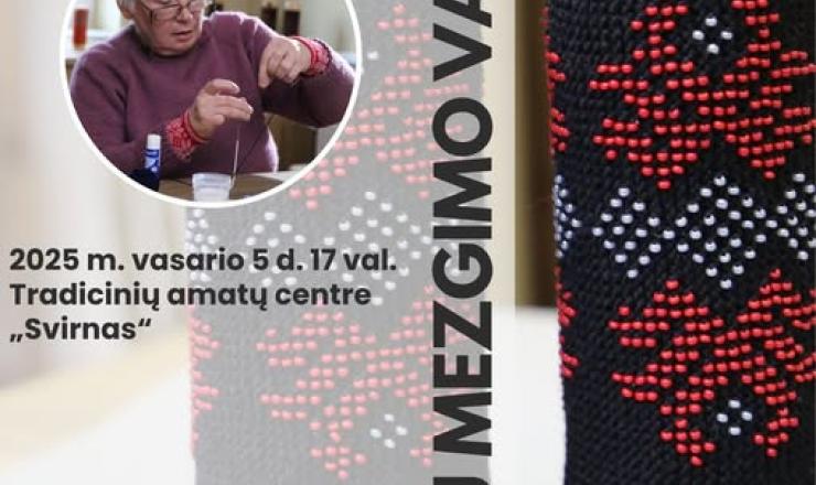 Riešinių mezgimo vakaras Tradicinių amatų centre „Svirnas“