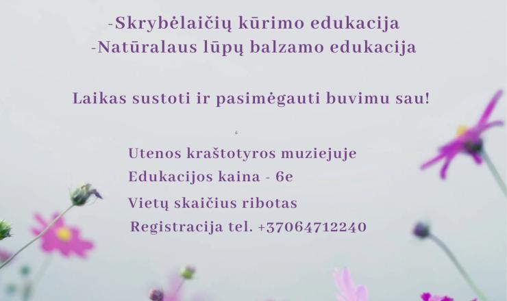 2026 m. gegužės 2 d. 12 val. Utenos kraštotyros muziejuje edukacija, skirta Mamos dienai