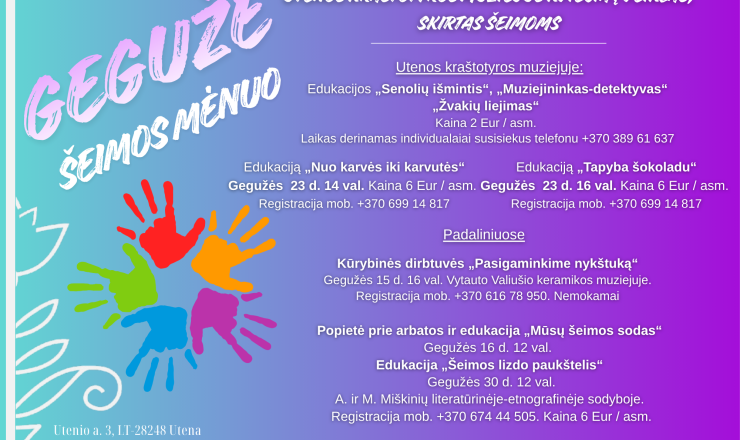 Gegužė – šeimos mėnuo