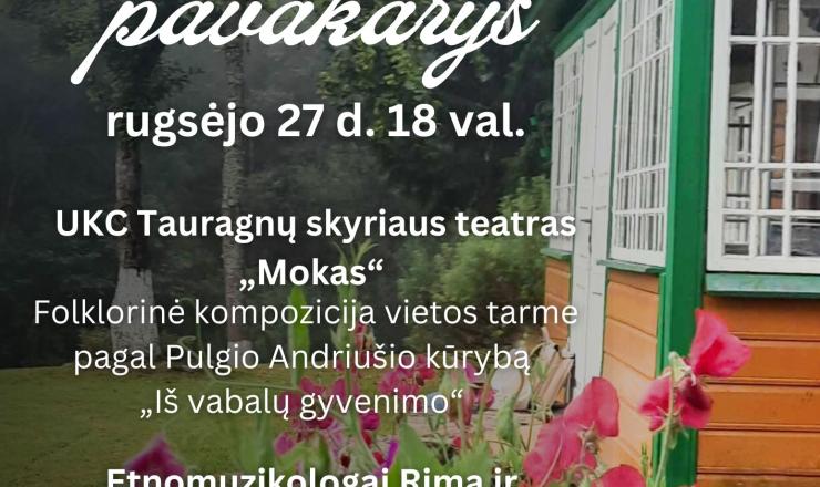 2024 m. rugsėjo 27 d. Antano ir Motiejaus Miškinių literatūrinėje-etnografinėje sodyboje „Rudeniniai pavakarojimai“
