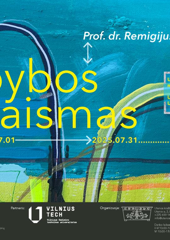 2025 m. liepos 1–31 d. kviečiame apsilankyti Utenos kraštotyros muziejuje, kuriame eksponuojama prof. dr. Remigijaus Venckaus kūrybos darbų paroda „Tapybos žaismas“